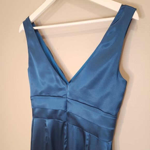 Gigi's Closette Glenview Teal Formal Boutique Evening Statement Gown - Size 10 - Picture 4 of 11